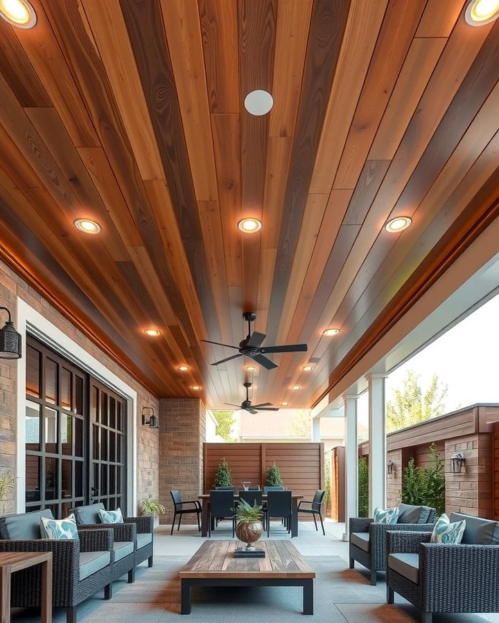 PVC Panels Ceiling - 25 patio ceiling ideas