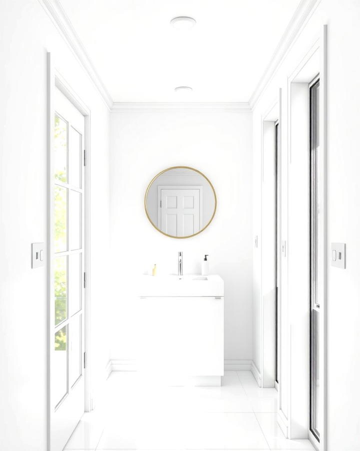 Paint the Ceiling White - 30 Small White Bathroom Ideas