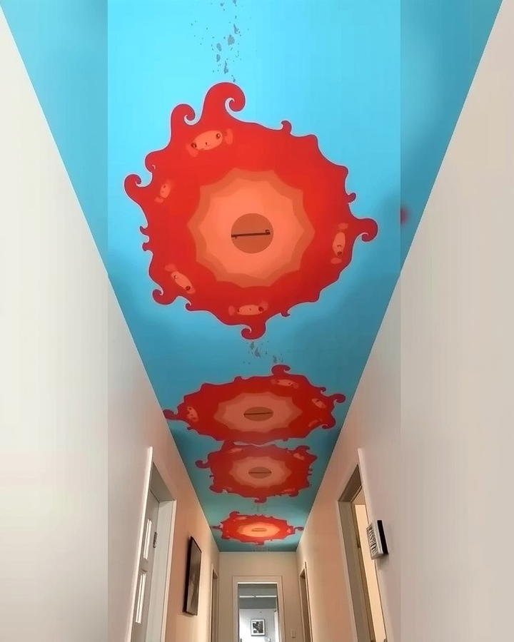 Paint the Ceiling for a Unique Touch - 25 Narrow Hallway Ideas