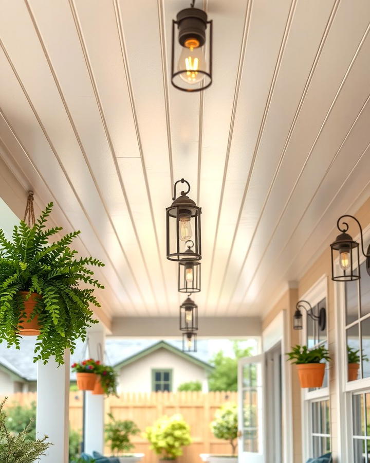 Painted Beadboard Ceiling - 25 patio ceiling ideas