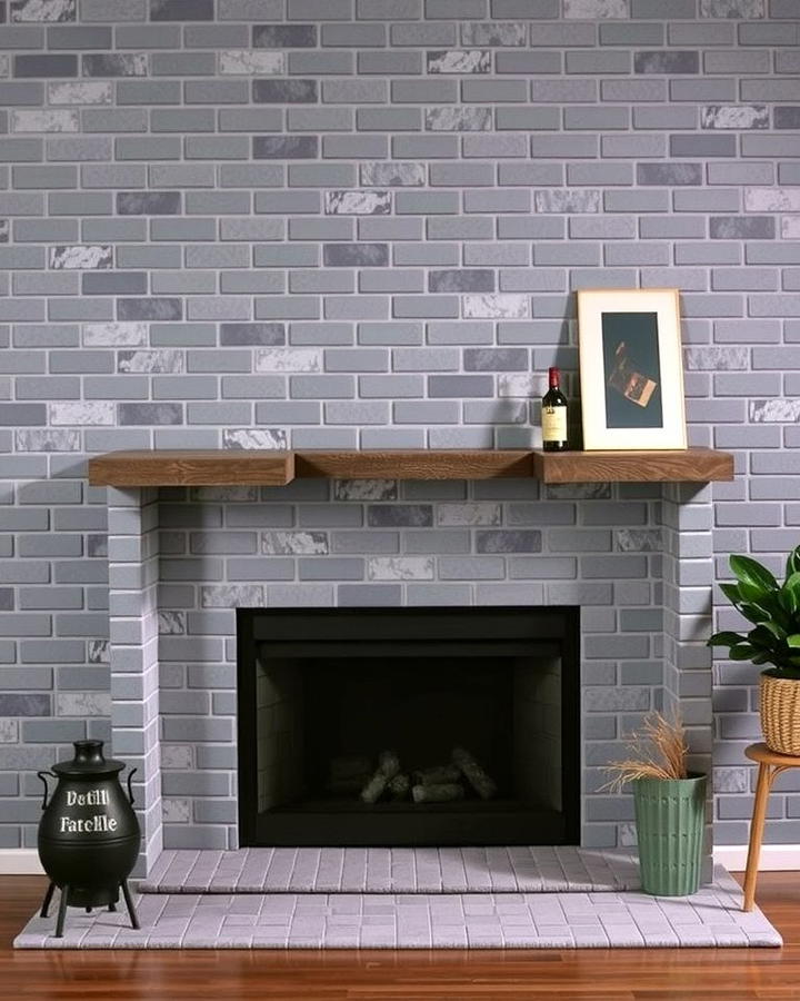 Painted Brick Fireplace - 25 Rustic Brick Fireplace Ideas