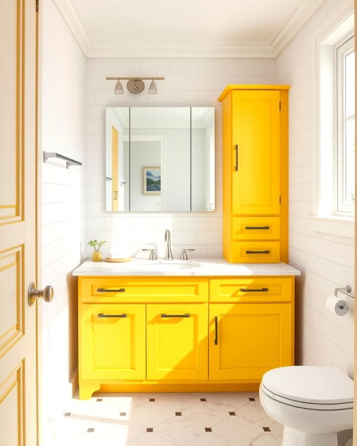 Painted Cabinetry - 30 Colorful Bathroom Ideas