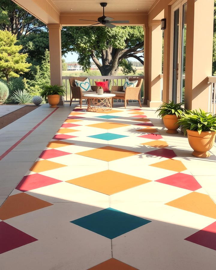 Painted Concrete - 25 Porch Flooring Options