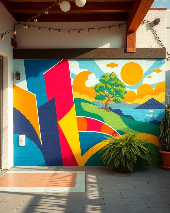 Painted Murals - 25 Patio Wall Ideas