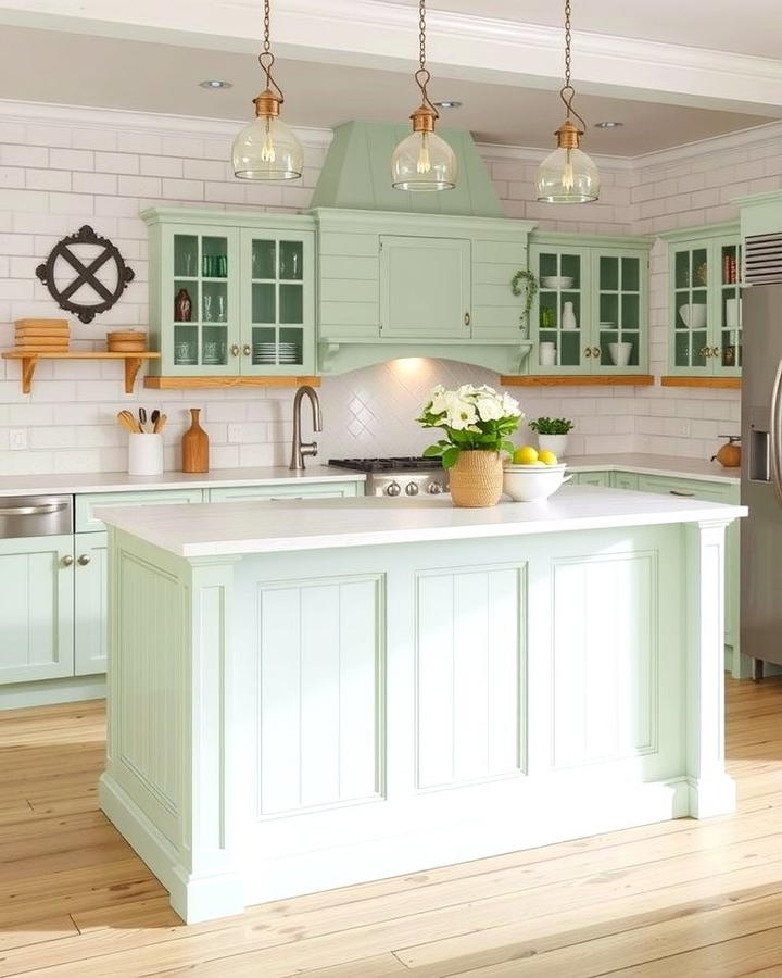 Painted Pastel Perfection - 25 Shiplap Kitchen Island Ideas