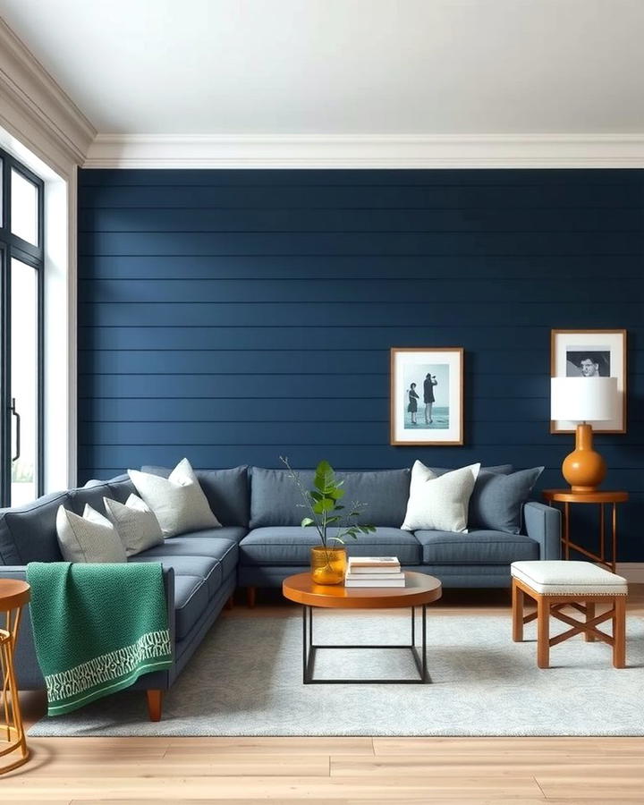 Painted Shiplap in Bold Colors - 25 Shiplap Living Room Ideas