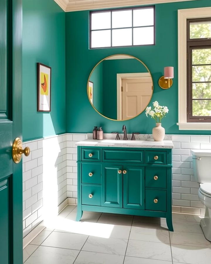 Painted Vanities - 30 Colorful Bathroom Ideas