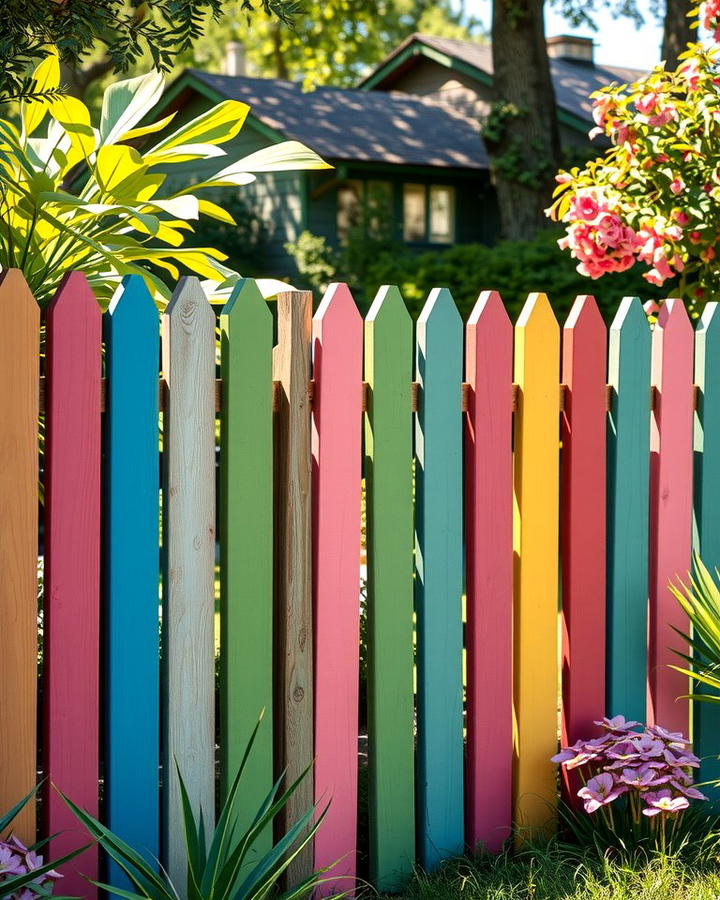 Painted Wood Fence - 25 Wood Fence Ideas