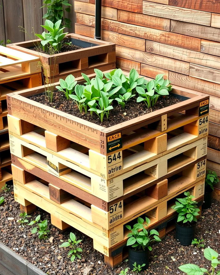 Pallet Composting Garden - 25 Vertical Pallet Garden Ideas