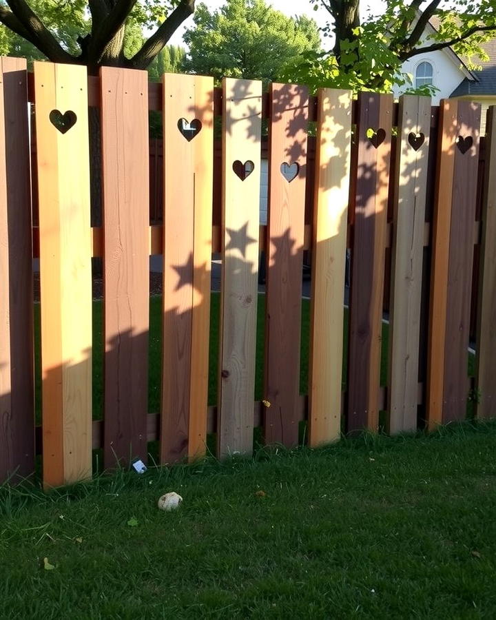 Pallet Fence with Decorative Cutouts - 25 Pallet Fence Ideas