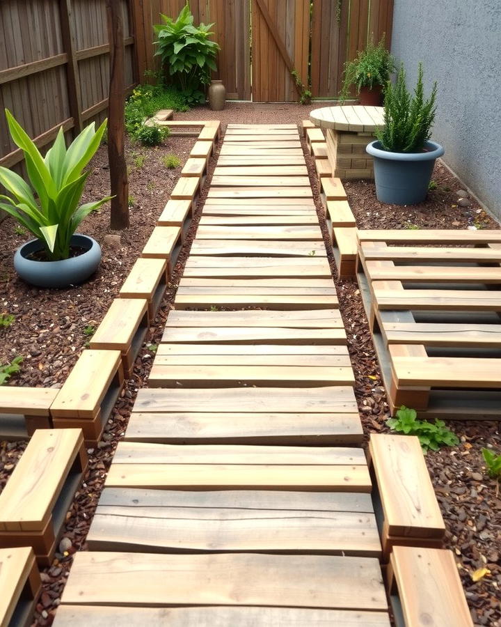 Pallet Garden Pathway - 25 Pallet Garden Ideas