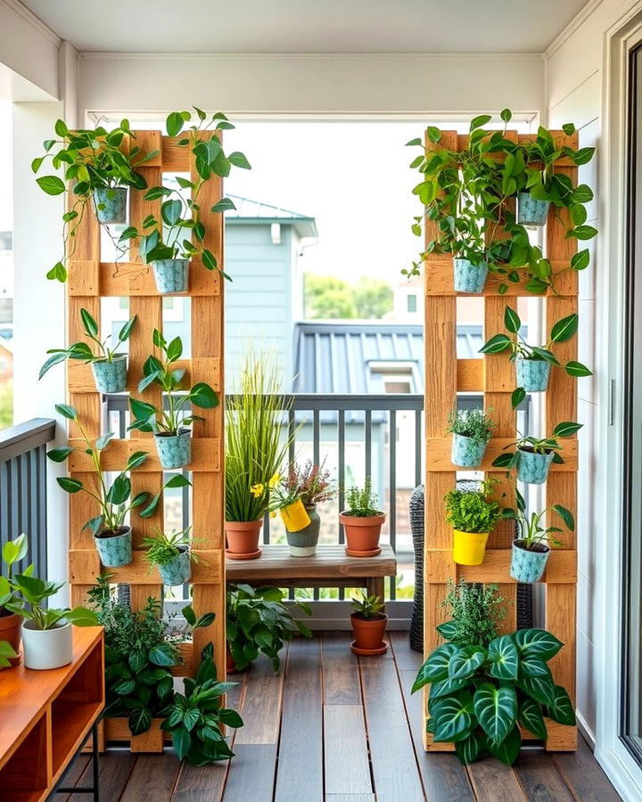 Pallet Garden Room Divider - 25 Vertical Pallet Garden Ideas