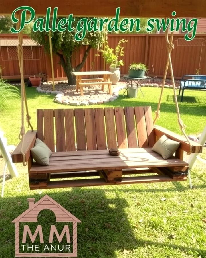 Pallet Garden Swing - 25 Pallet Garden Ideas