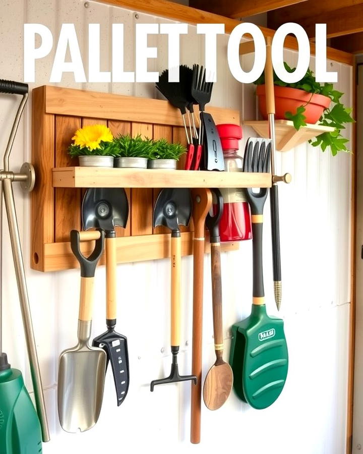 Pallet Garden Tool Organizer - 25 Pallet Garden Ideas