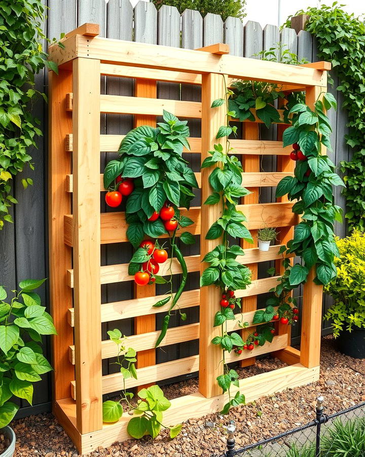 Pallet Garden Trellis - 25 Pallet Garden Ideas