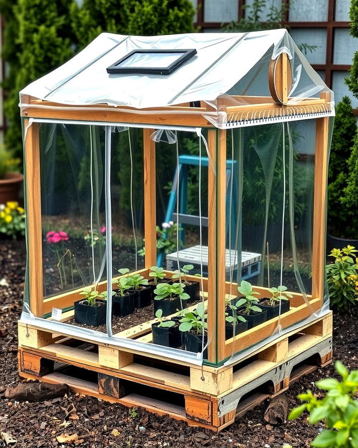 Pallet Greenhouse - 25 Pallet Garden Ideas