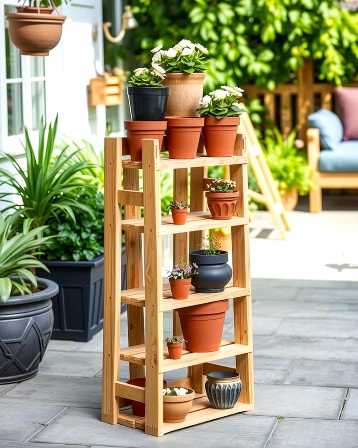 Pallet Plant Stand - 25 Outdoor Plant Stand Ideas