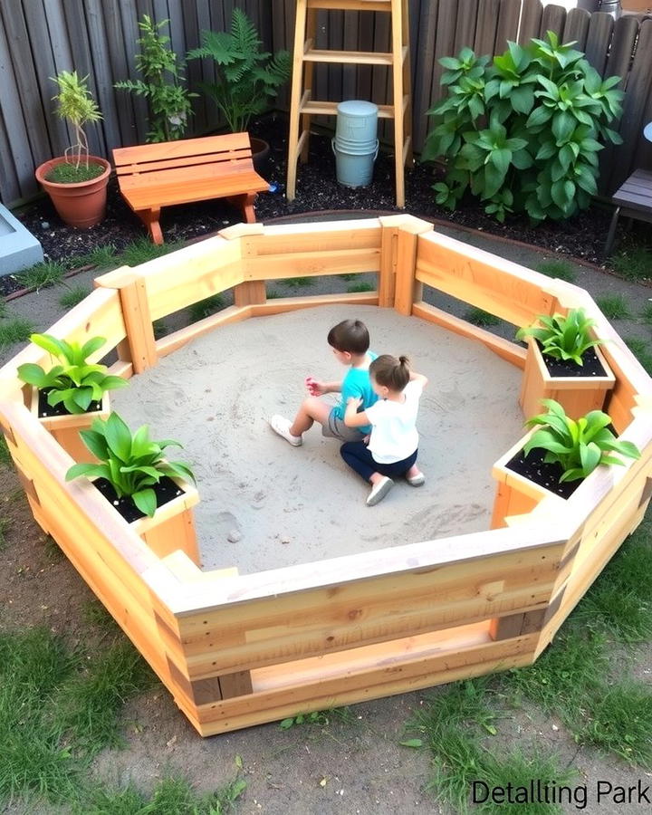 Pallet Sandbox with Planters - 25 Pallet Garden Ideas