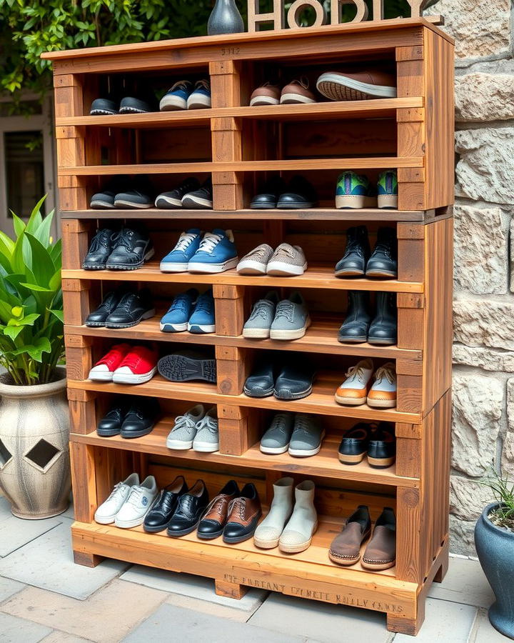 Pallet Shoe Storage - 25 Outdoor Shoe Storage Ideas