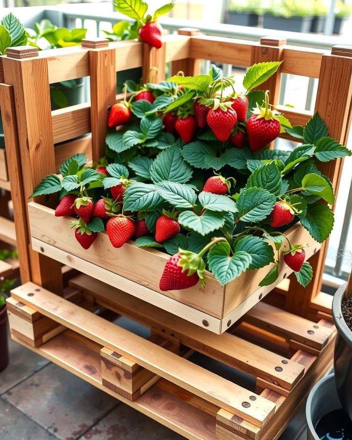 Pallet Strawberry Planter - 25 Pallet Garden Ideas