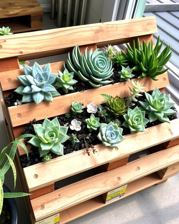 Pallet Succulent Garden - 25 Pallet Garden Ideas