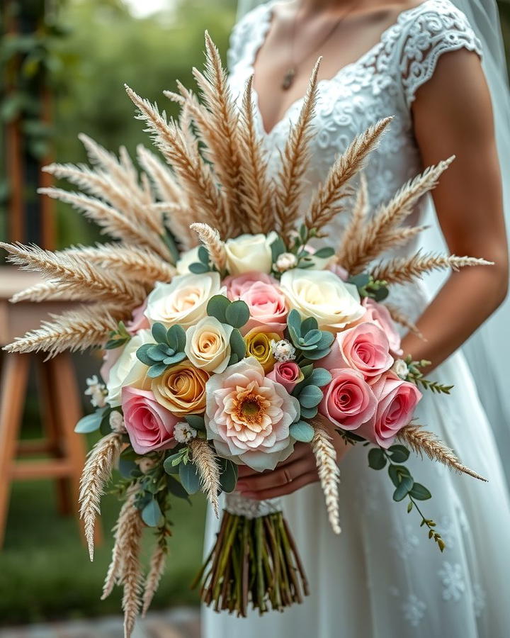 Pampas Grass Bridal Bouquets - 25 Pampas Grass Decor Ideas