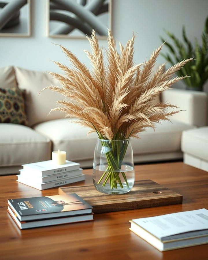 Pampas Grass Centerpiece for Coffee Tables - 25 Pampas Grass Decor Ideas