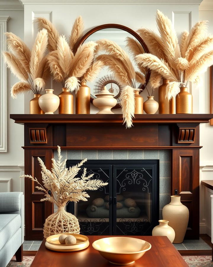 Pampas Grass Fireplace Mantel Decor - 25 Pampas Grass Decor Ideas