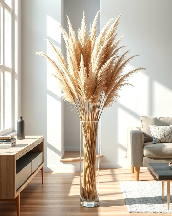 Pampas Grass Floor Vase Display - 25 Pampas Grass Decor Ideas