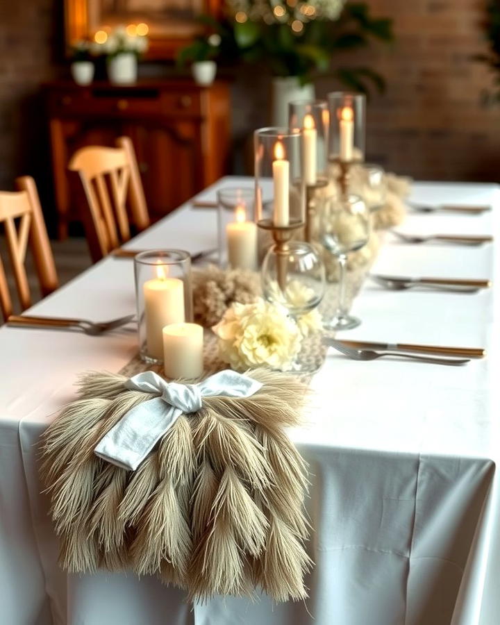 Pampas Grass Table Runners - 25 Pampas Grass Decor Ideas