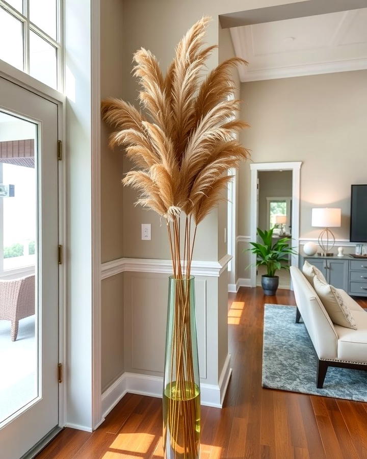 Pampas Grass in Floor Vases - 25 Pampas Grass Decor Ideas