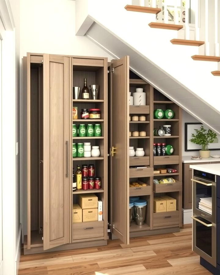 Pantry Pull Outs - 25 Under Stair Storage Ideas