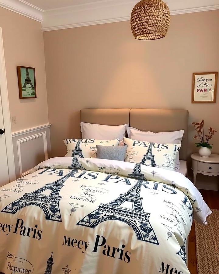 Paris themed Bedding - 25 Paris-themed Bedroom Ideas