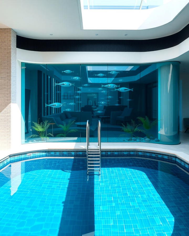 Partial Glass Pool Wall - 25 Semi Inground Pool Ideas
