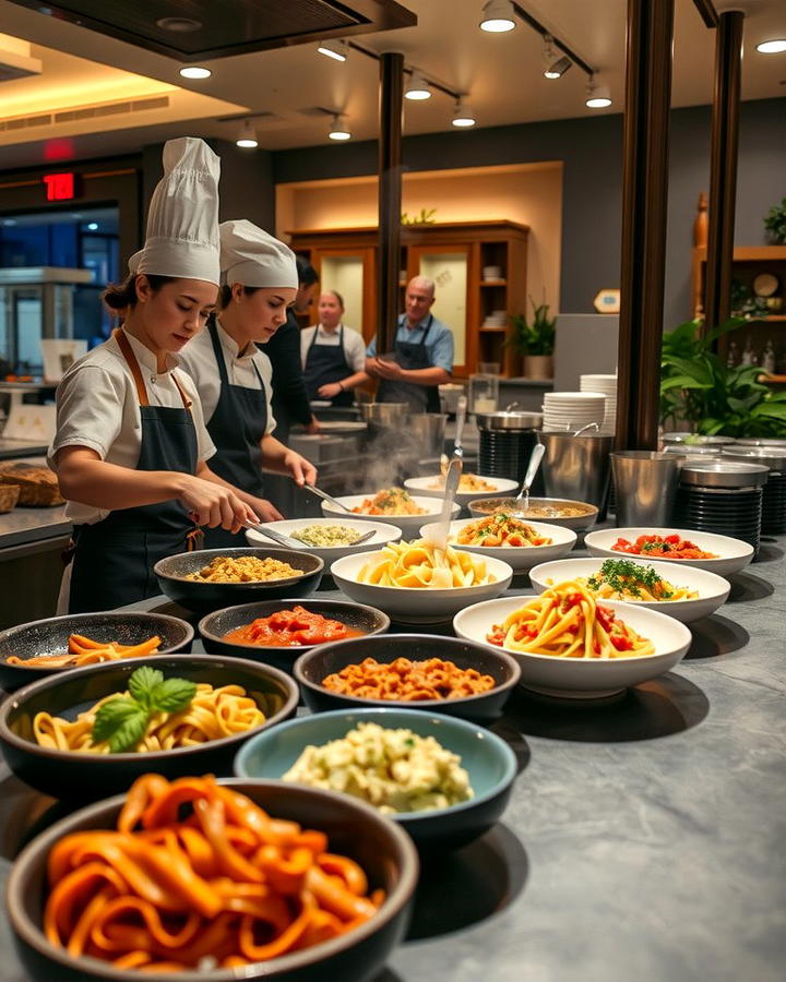 Pasta Action Station - 25 Wedding Buffet Ideas