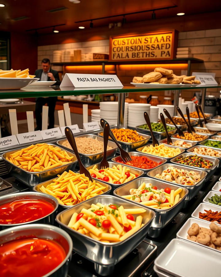 Pasta Bar with Customizable Sauces - 25 Wedding Buffet Ideas