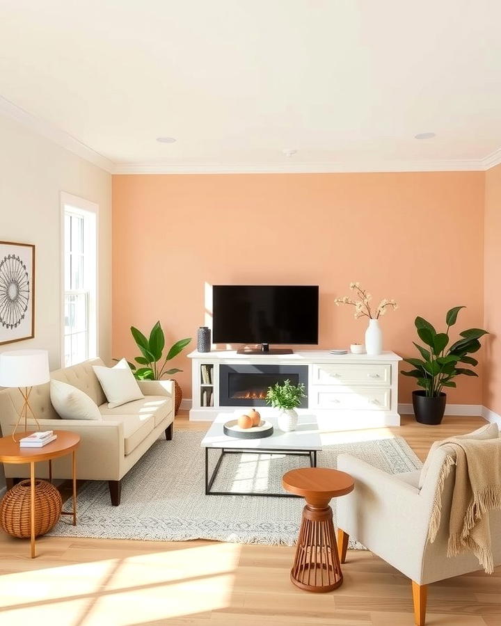 Pastel Accent Walls for a Focal Point - 25 Pastel Living Room Ideas