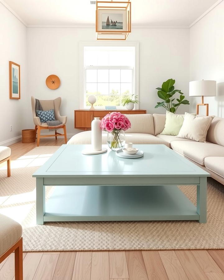 Pastel Coffee Tables for a Unique Statement - 25 Pastel Living Room Ideas