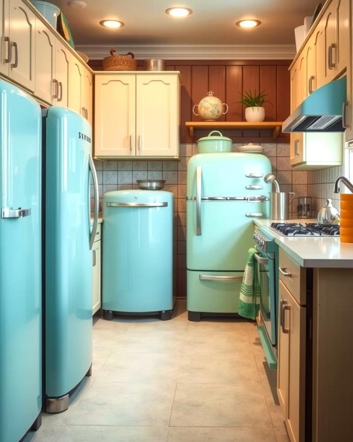 Pastel Colored Appliances - 25 Vintage Kitchen Ideas