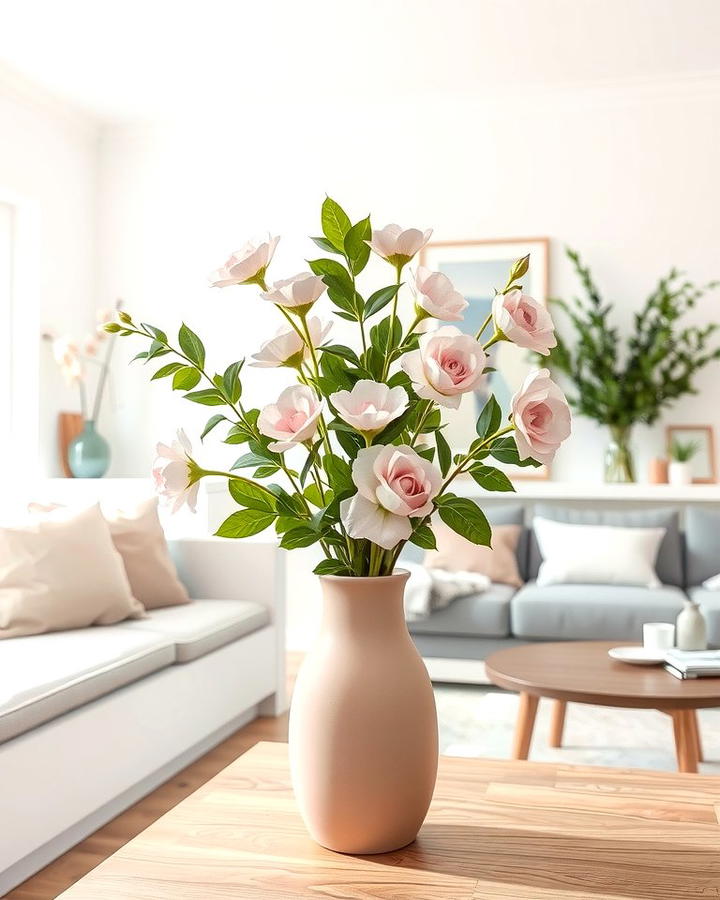 Pastel Floral Arrangements for Natural Beauty - 25 Pastel Living Room Ideas