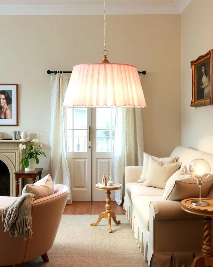 Pastel Lighting Fixtures for Subtle Charm - 25 Pastel Living Room Ideas