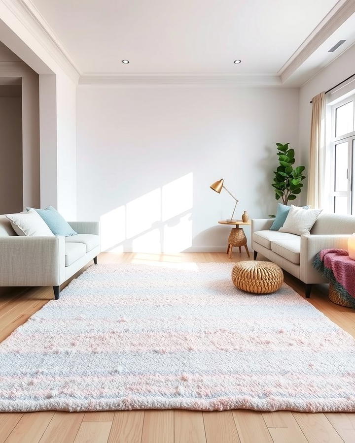 Pastel Ombre Rug - 25 Pastel Living Room Ideas
