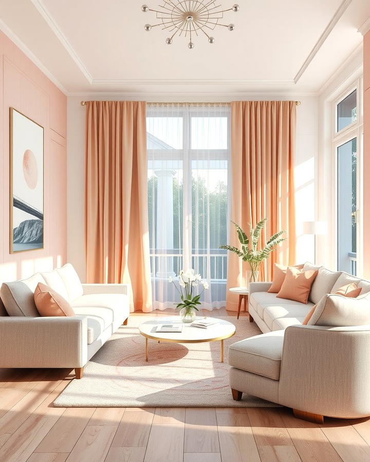 Pastel Pink Accents - 30 Pink Living Room Ideas