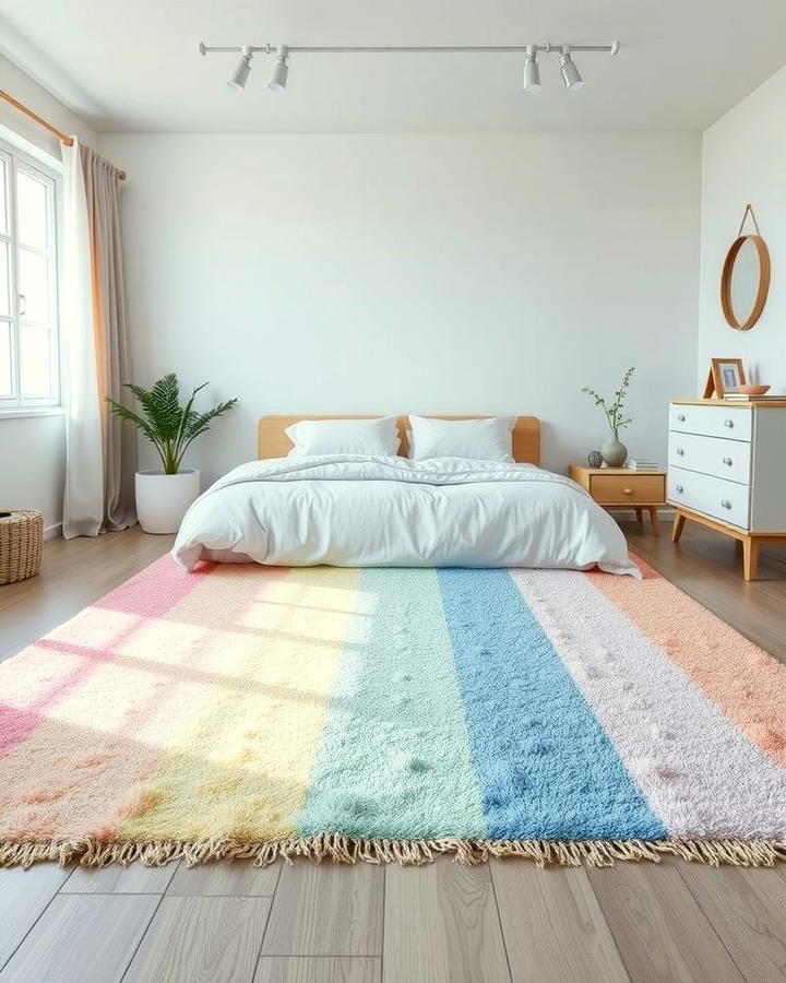 Pastel Rainbow Rugs - 25 Unicorn Bedroom Ideas