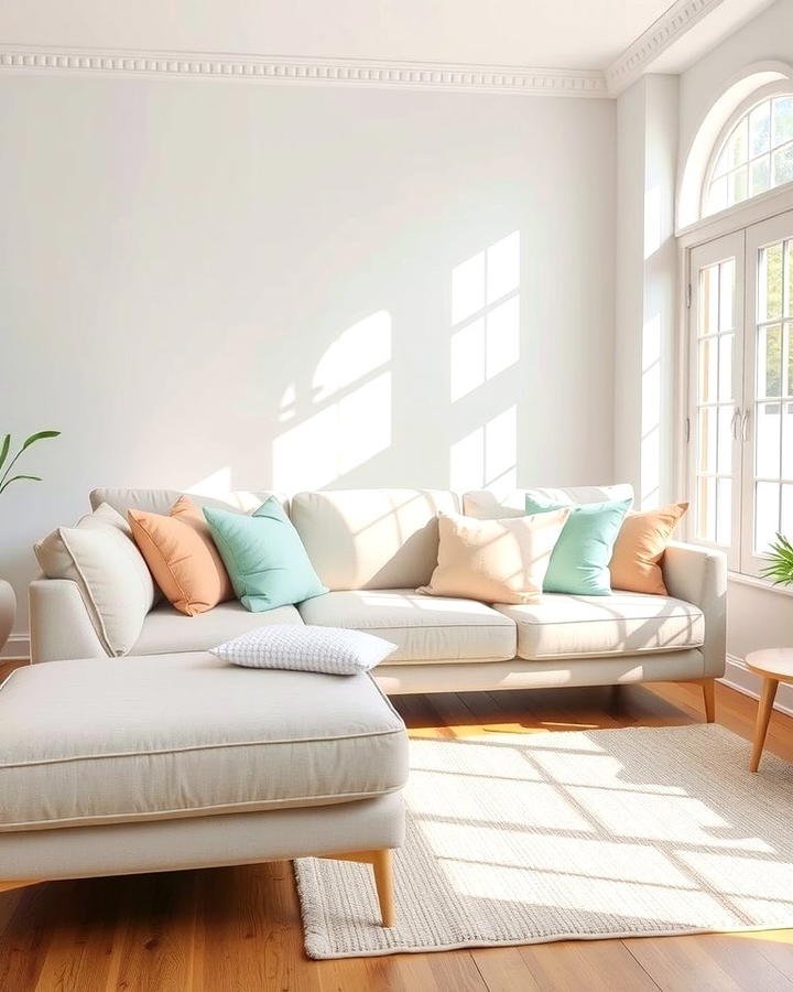 Pastel Throw Pillows for Easy Accents - 25 Pastel Living Room Ideas