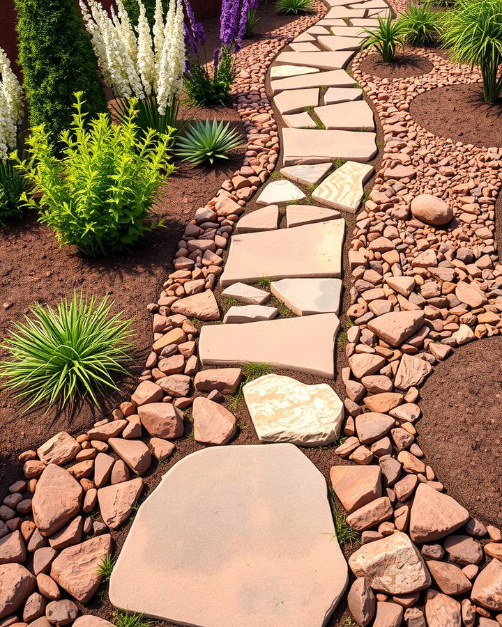 Pathway Accents with Red Lava Rocks - 25 Red Lava Rock Landscaping Ideas