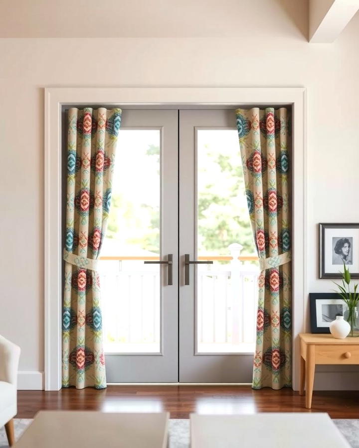 Patterned Curtains to Add Character - 25 Sliding Door Curtain Ideas