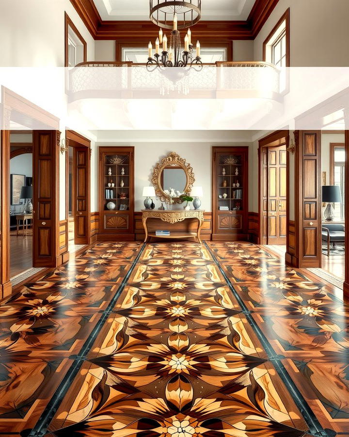 Patterned Inlay Wood Flooring - 30 Wood Floor Ideas