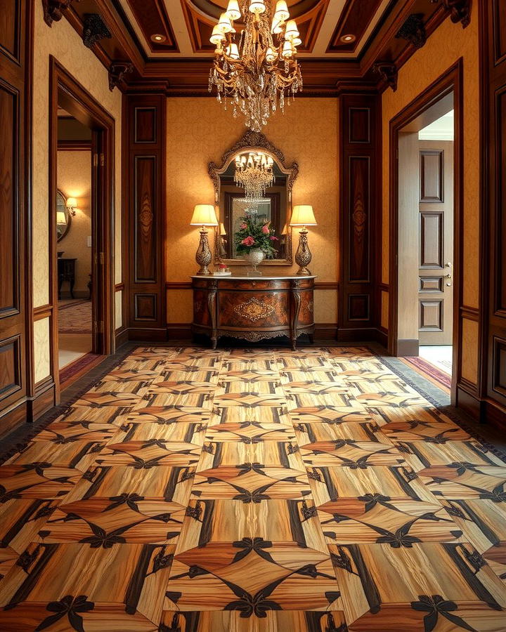 Patterned Inlays - 30 Wood Floor Ideas