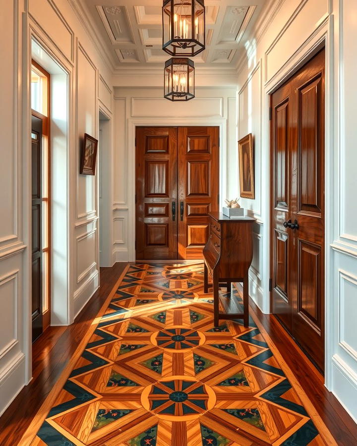 Patterned Inlays - 25 Wood Floor Design Ideas